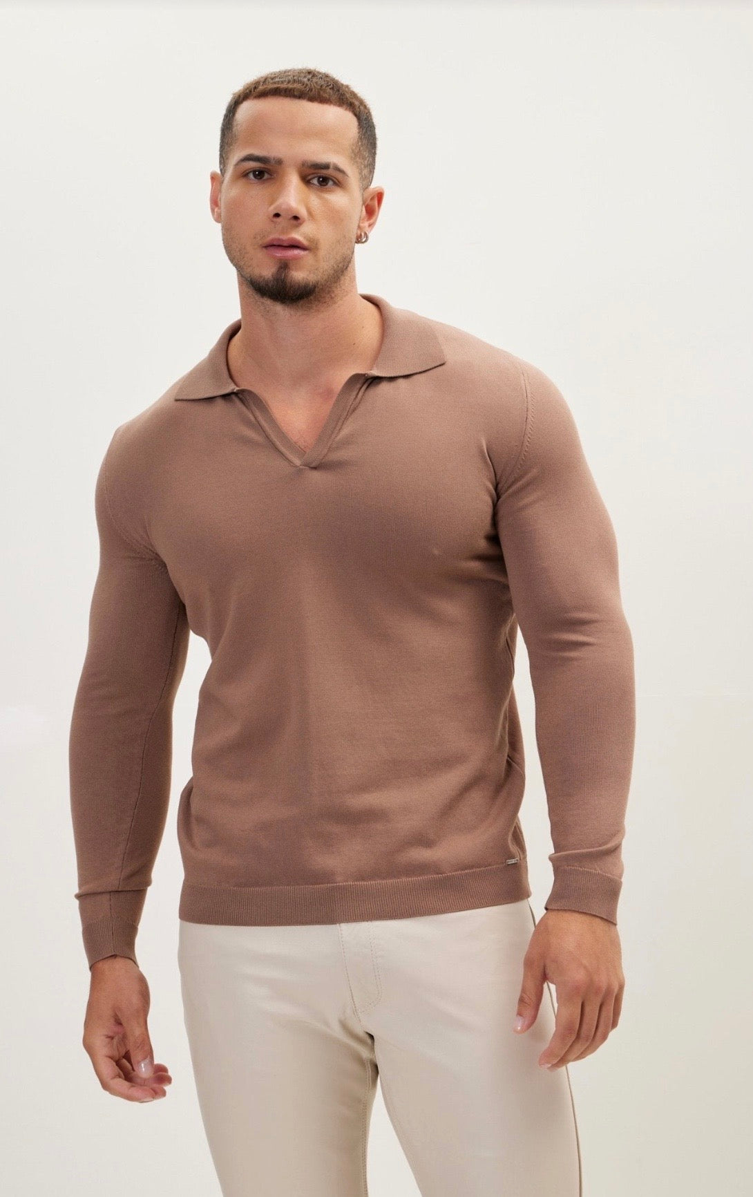 Long Sleeves T-Shirt Light Brown