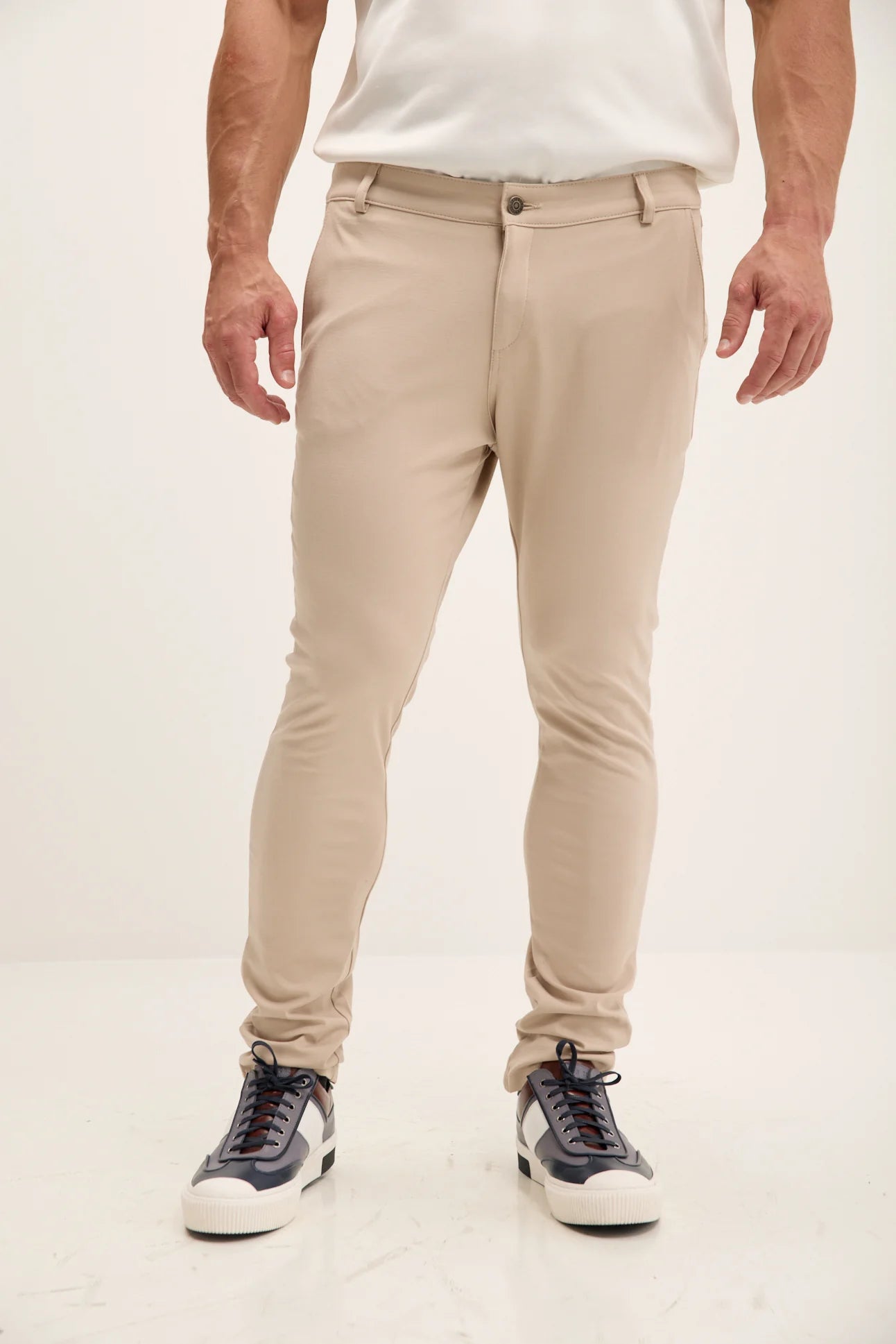 Tapered Casual Wear Pants - Beige
