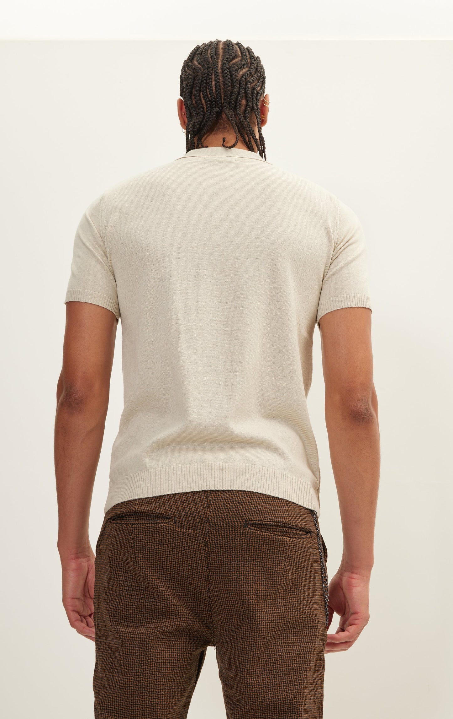 Knitted Polo Shirt | Stone