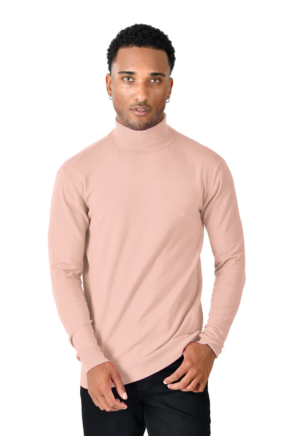 Turtle Neck Sweater Peach Stone