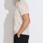 ALEPPO | full placket sweater polo | stone