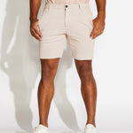 Tailored Shorts W/ Half Elastic Waist Band