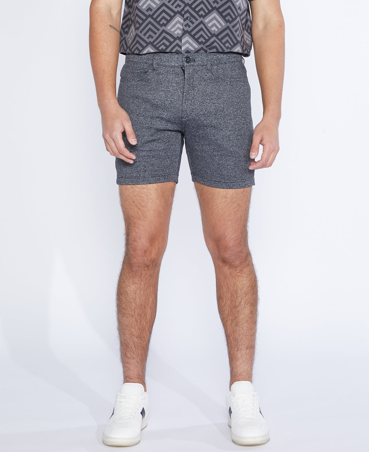 KEITH | 6" tailored short | heather black
