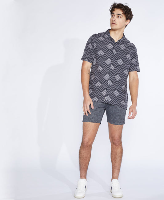 KEITH | 6" tailored short | heather black
