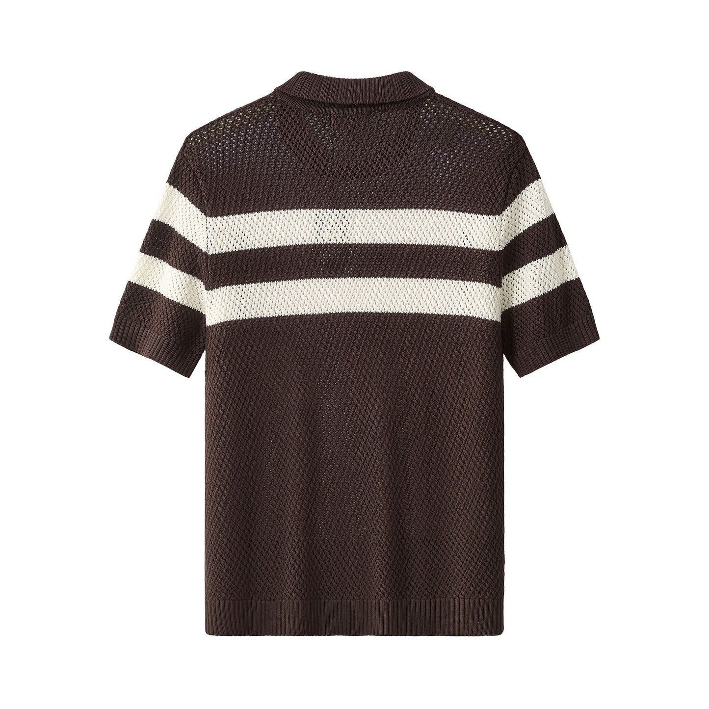 PSS625-Marina Stripe SS Shirt-COFFE