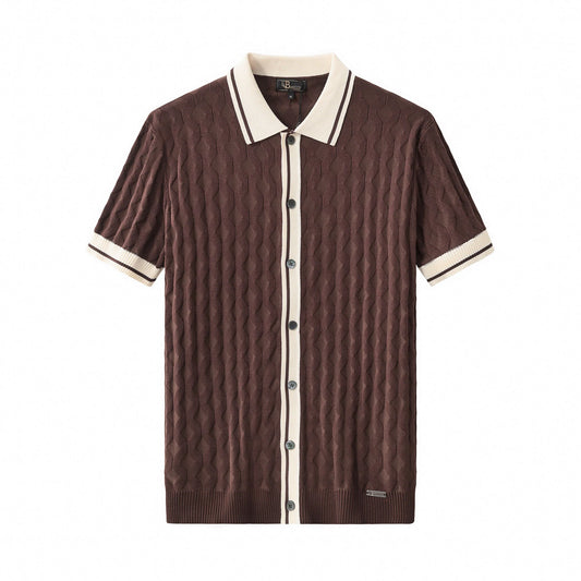 PSS630-Verona Knit SS Shirt-MOCHA