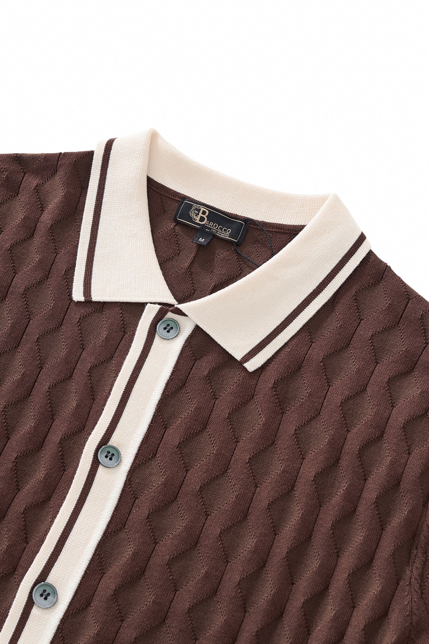 PSS630-Verona Knit SS Shirt-MOCHA