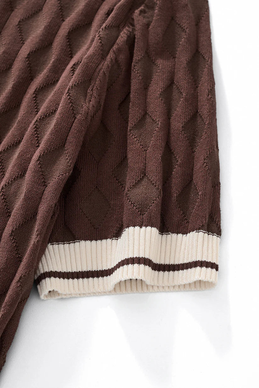 PSS630-Verona Knit SS Shirt-MOCHA