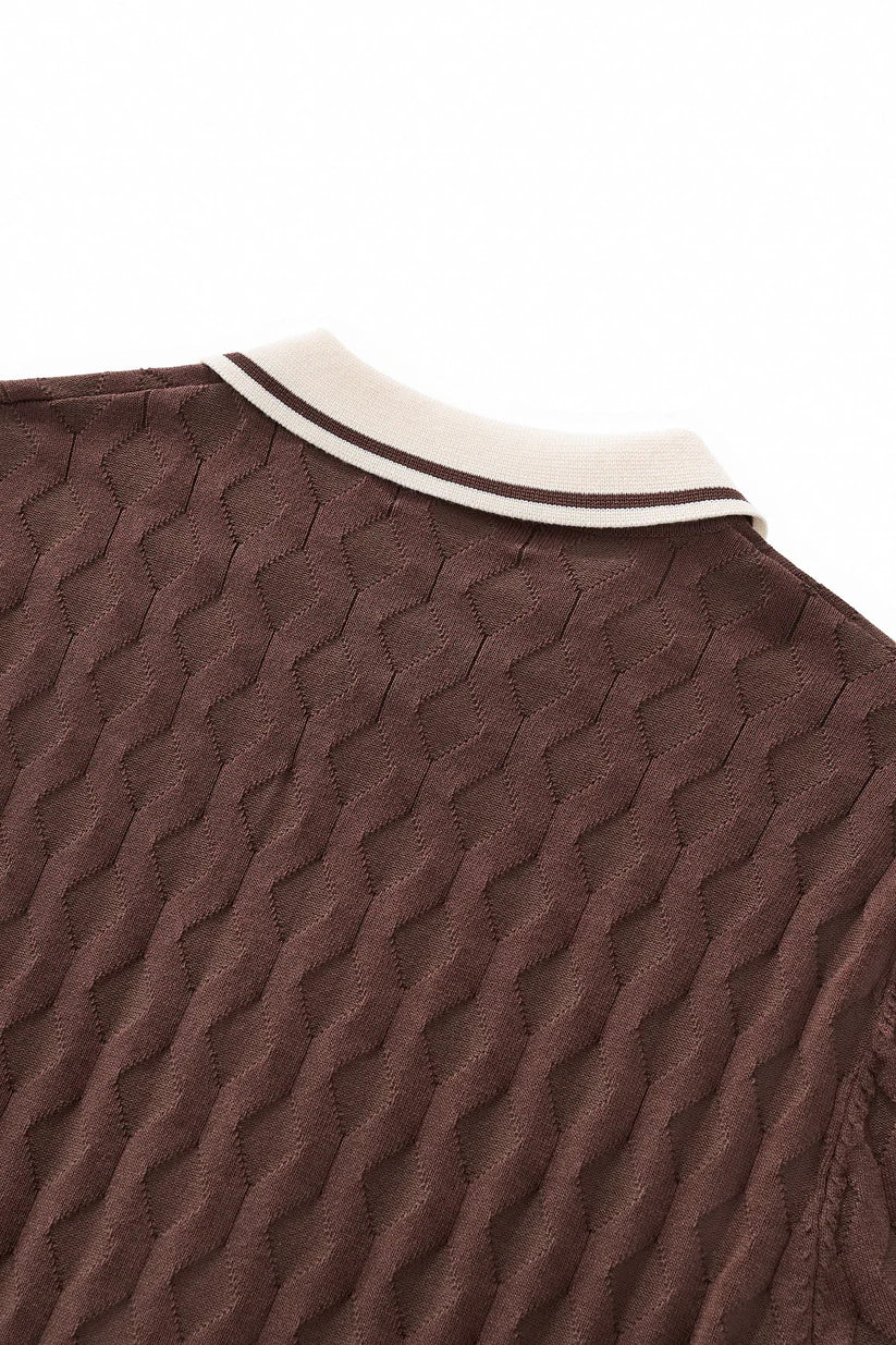 PSS630-Verona Knit SS Shirt-MOCHA