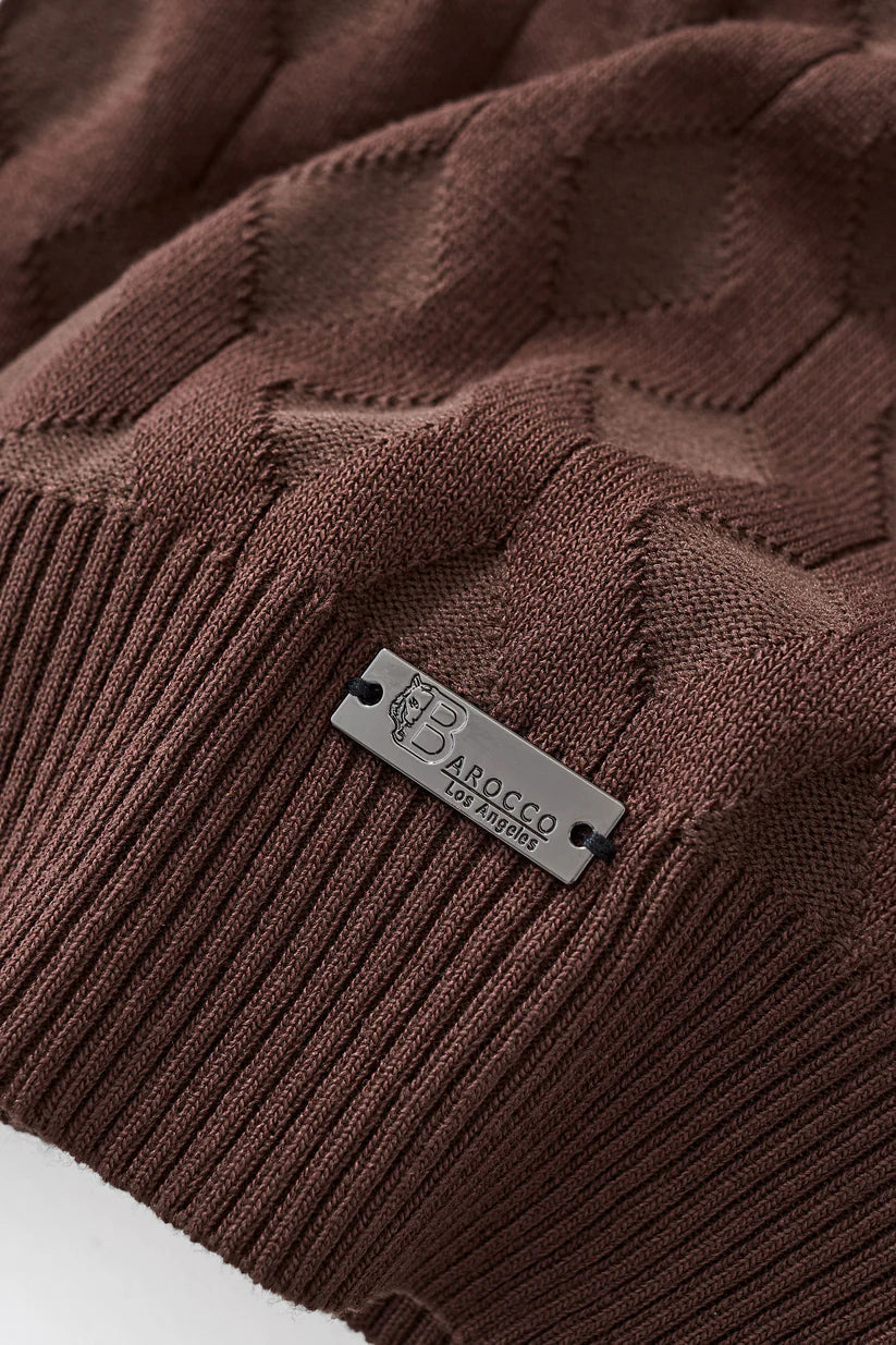PSS630-Verona Knit SS Shirt-MOCHA