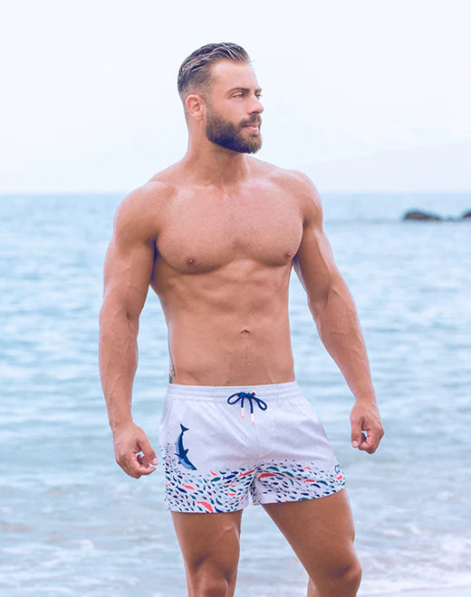 S50 Print Swim Shorts Seascape White