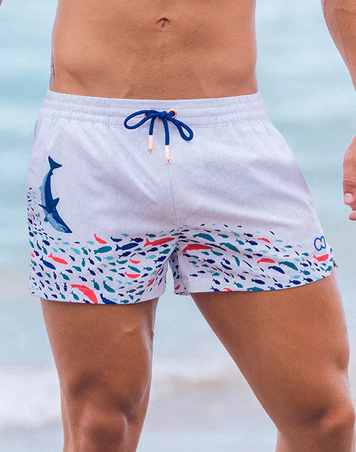 S50 Print Swim Shorts Seascape White