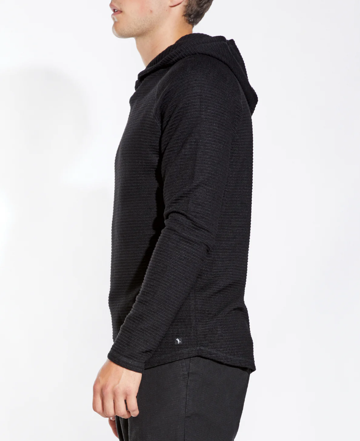 Wolfe Knit Hoodie Black