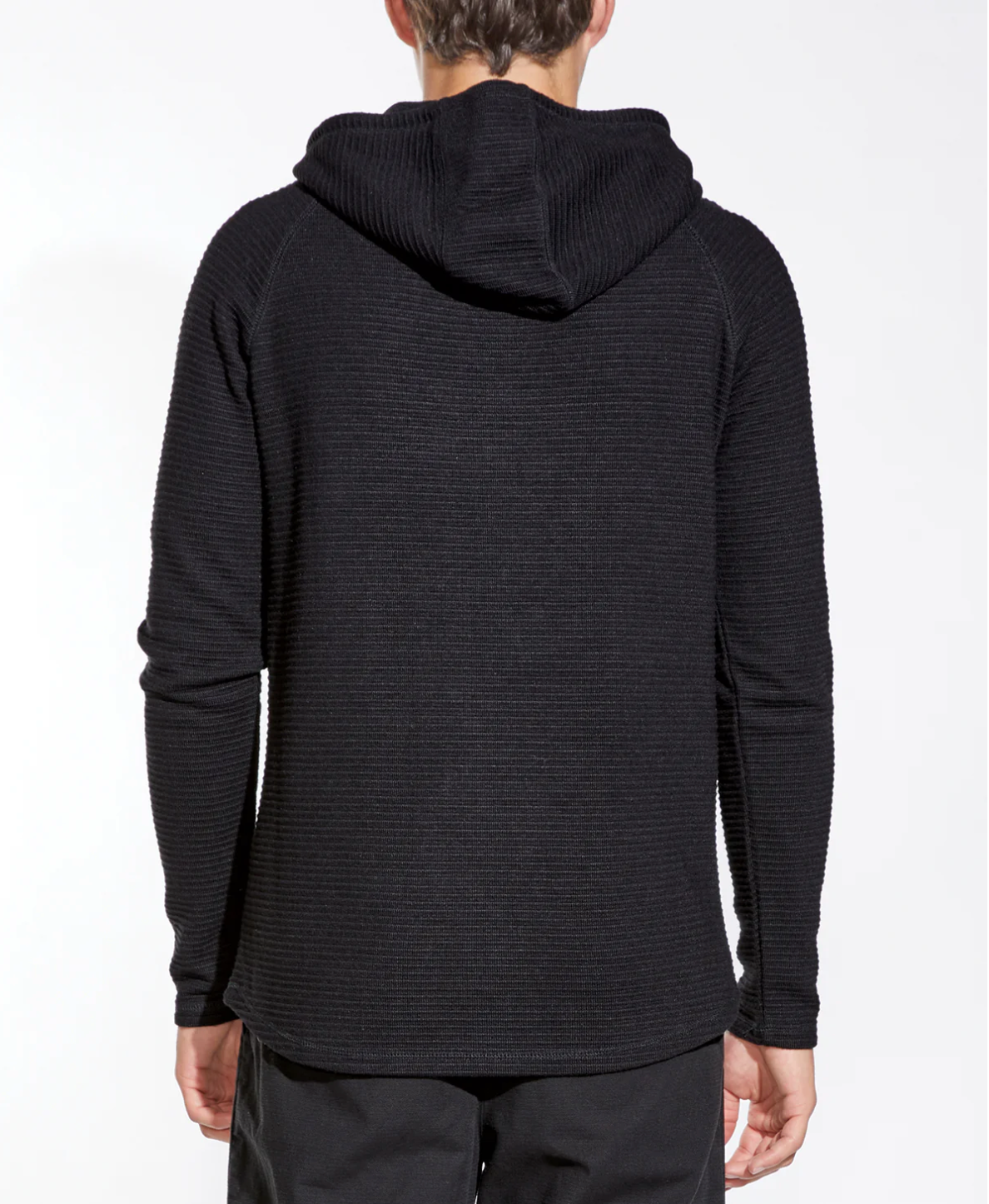 Wolfe Knit Hoodie Black