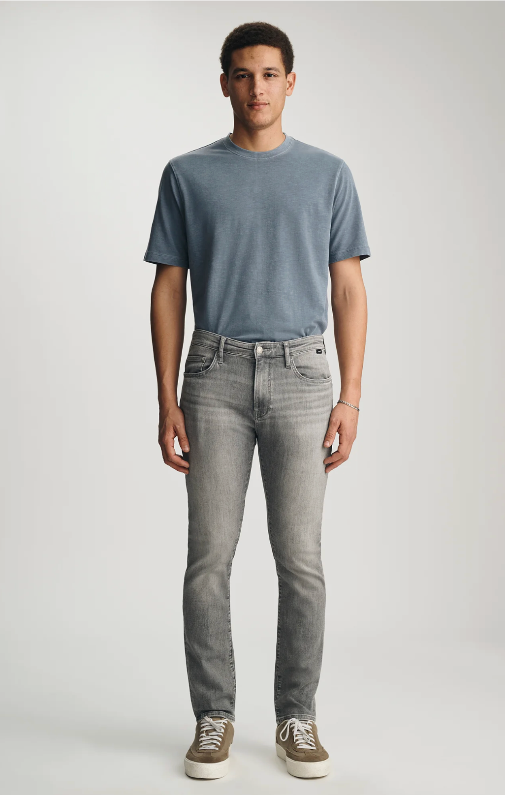 Jake Grey Brushed Feather Blue (Slim Leg)