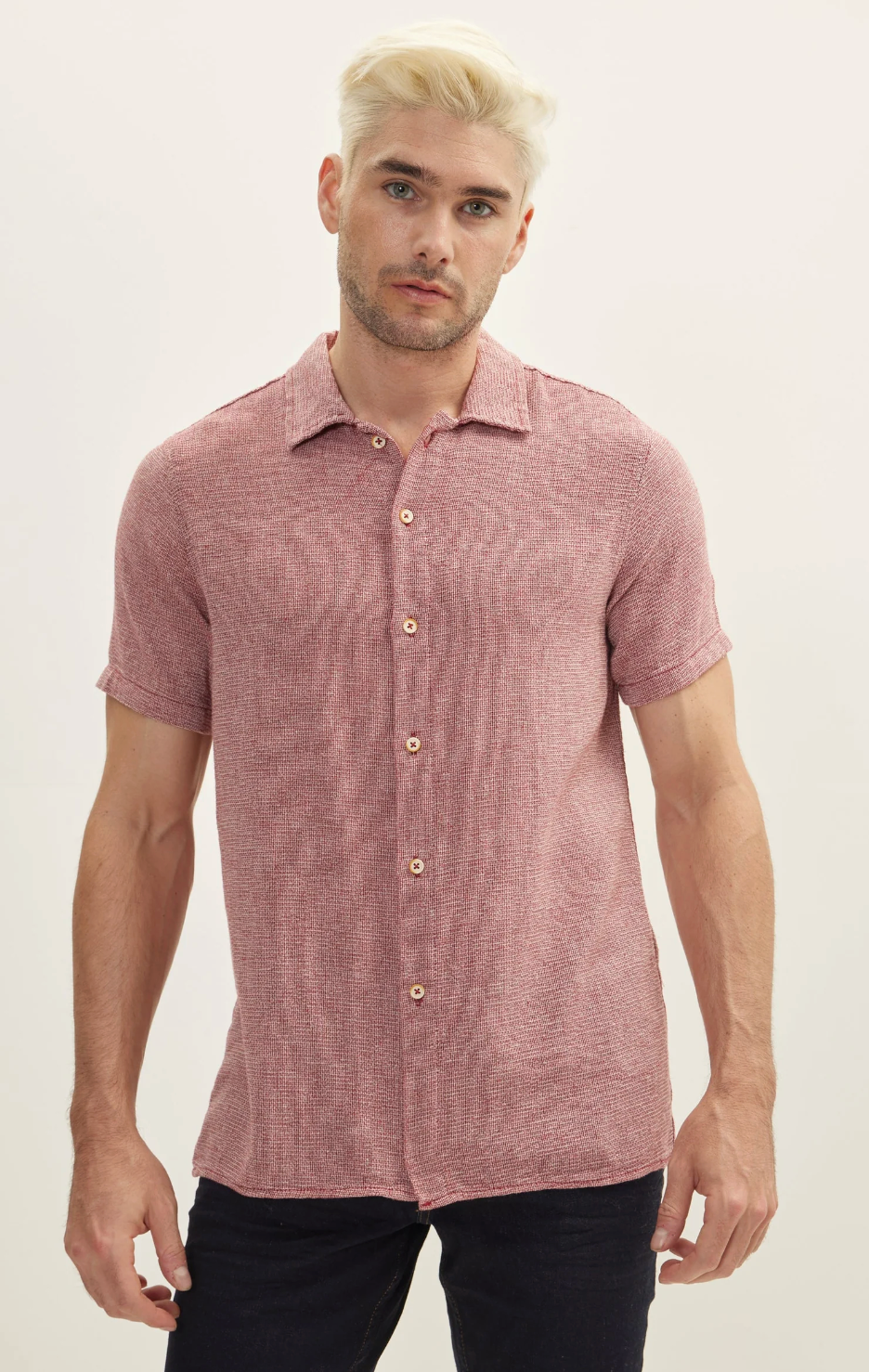 Knit Button Down Shirt