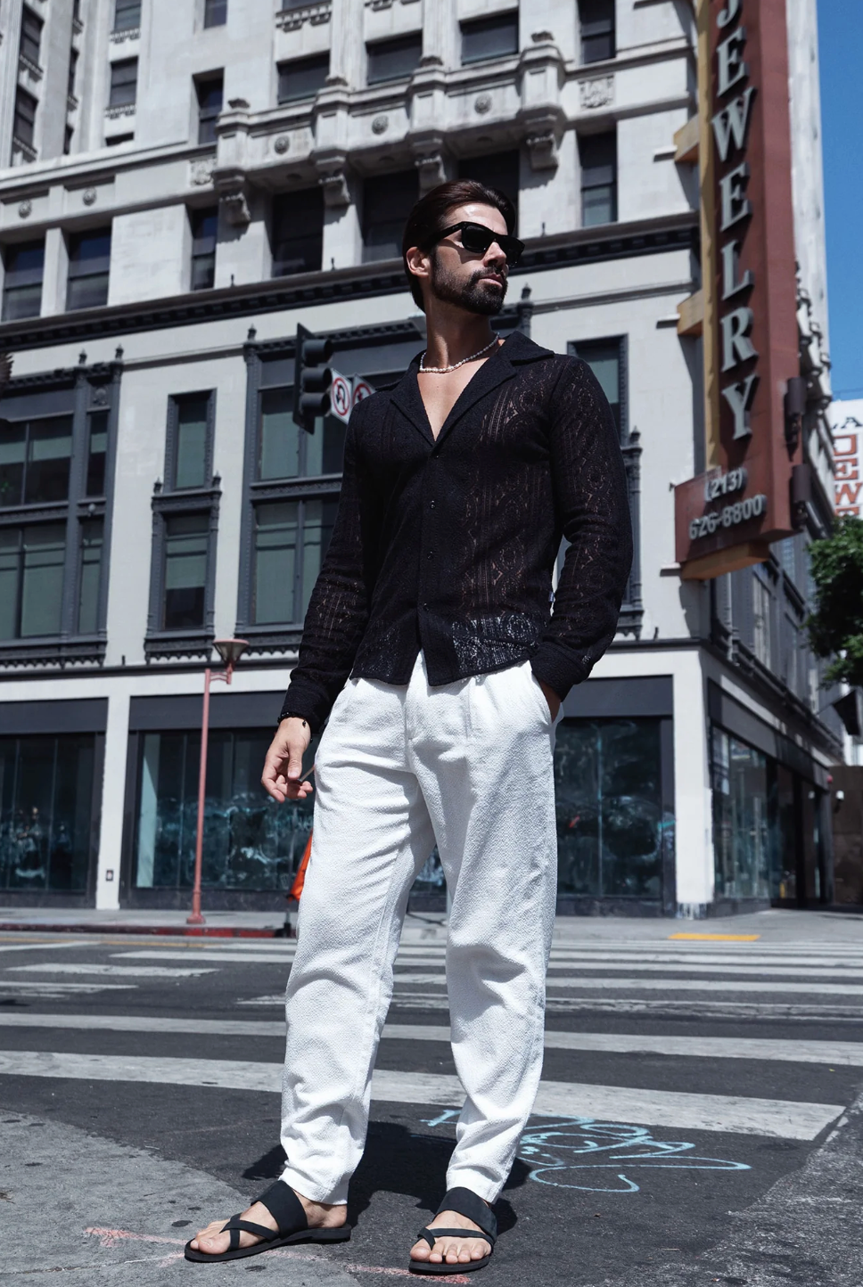 Janeiro Embroidered Long Sleeve Shirt