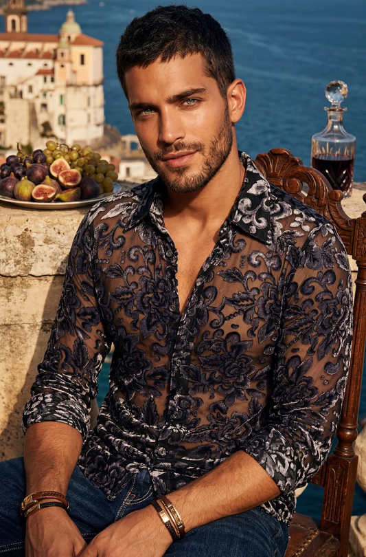 Black Silver Long Sleeve Shirt