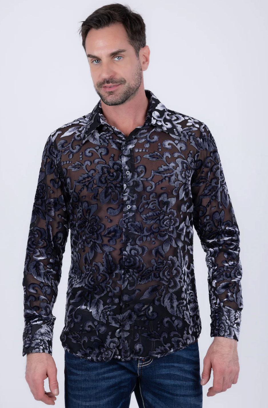 Black Silver Long Sleeve Shirt