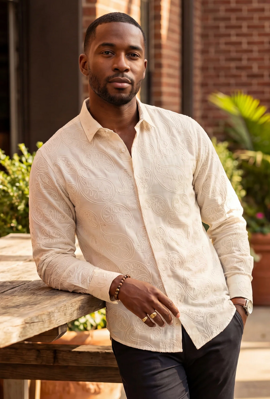 Embroidered Long Sleeve Shirt