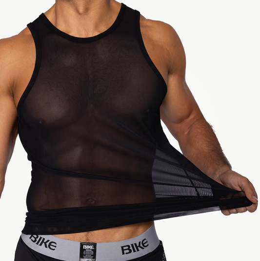 Mesh Tank Top Black