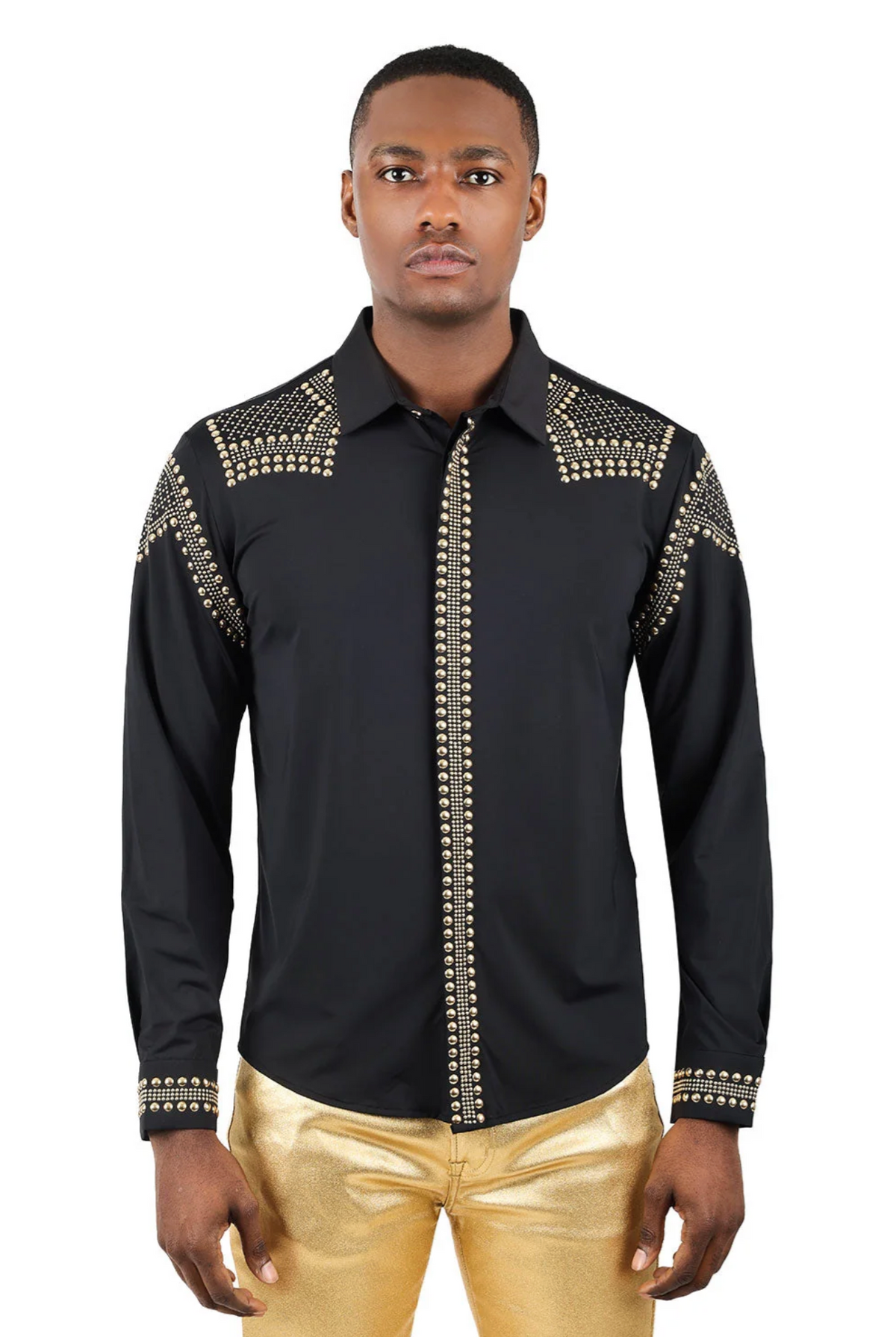 Bad Boy Rivet-Studded Long Sleeve Shirt