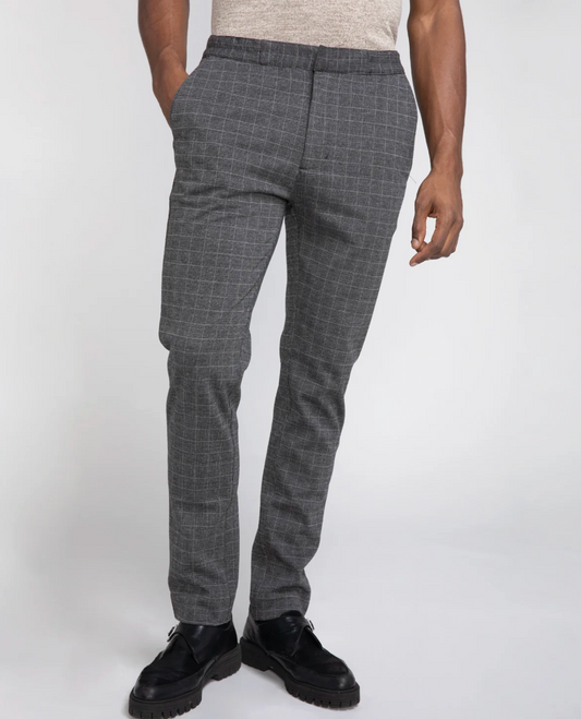 Slim Fit Glen Plaid Knit Pant