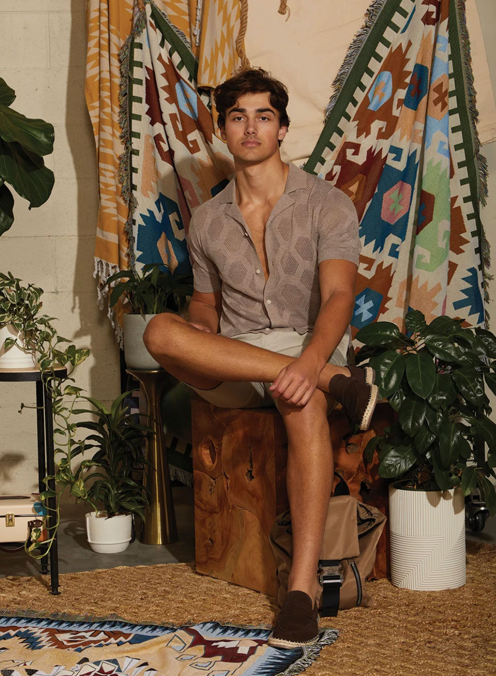 DIEGO | sweater knit resort shirt |