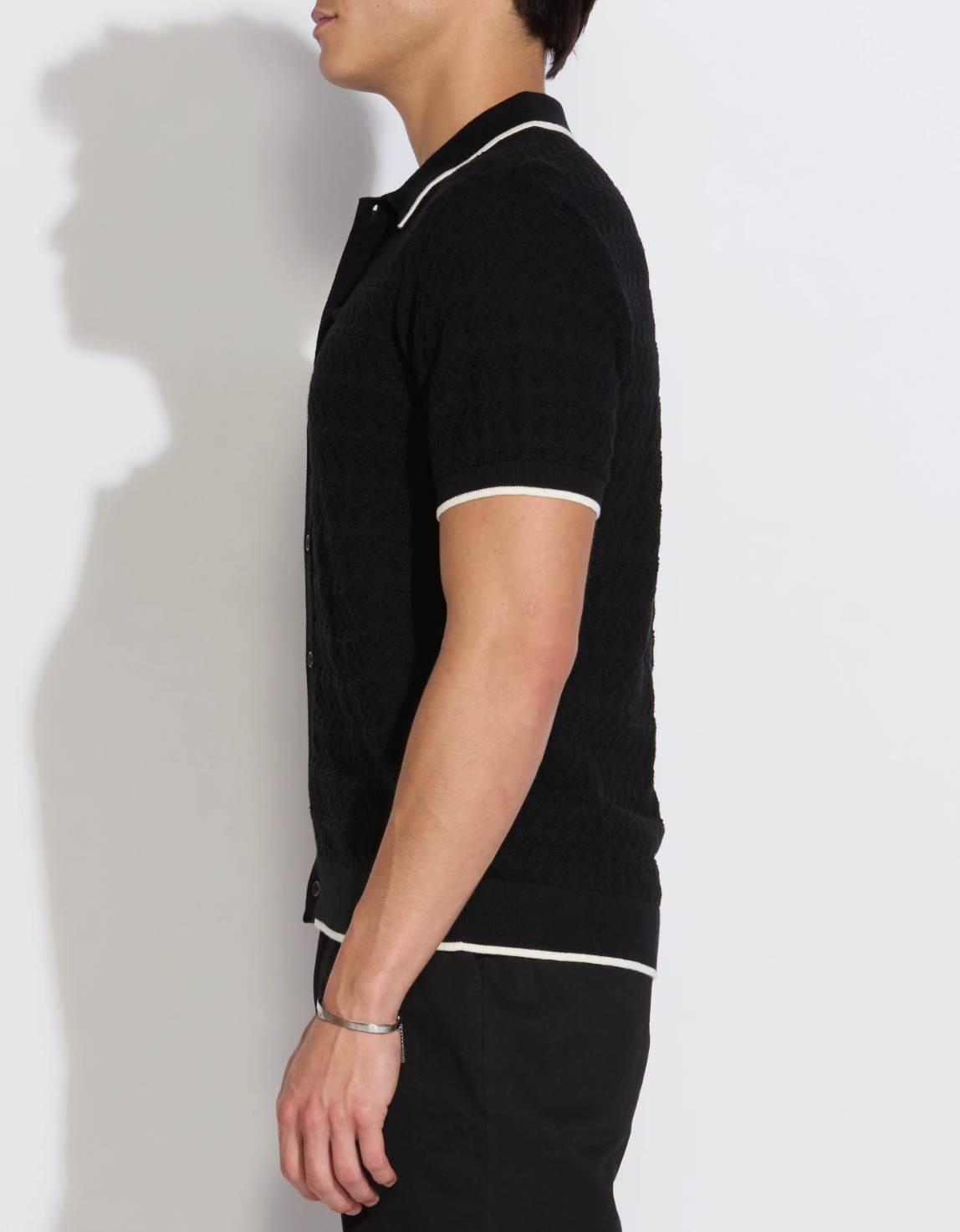 KALINO | full placket sweater polo |