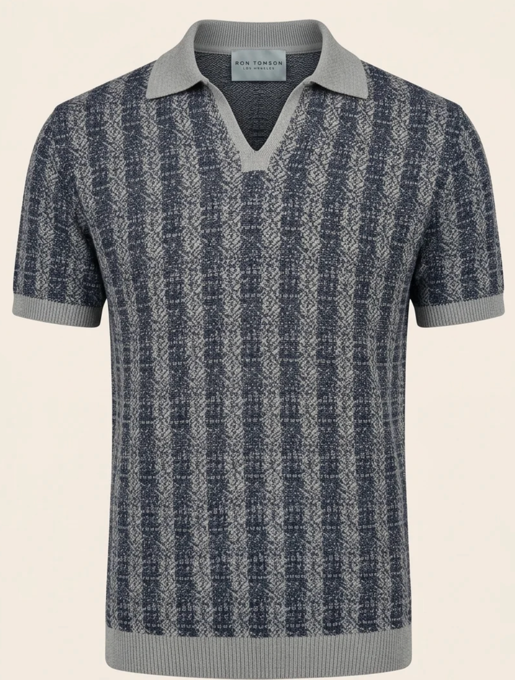 Textured Knit Polo Shirt