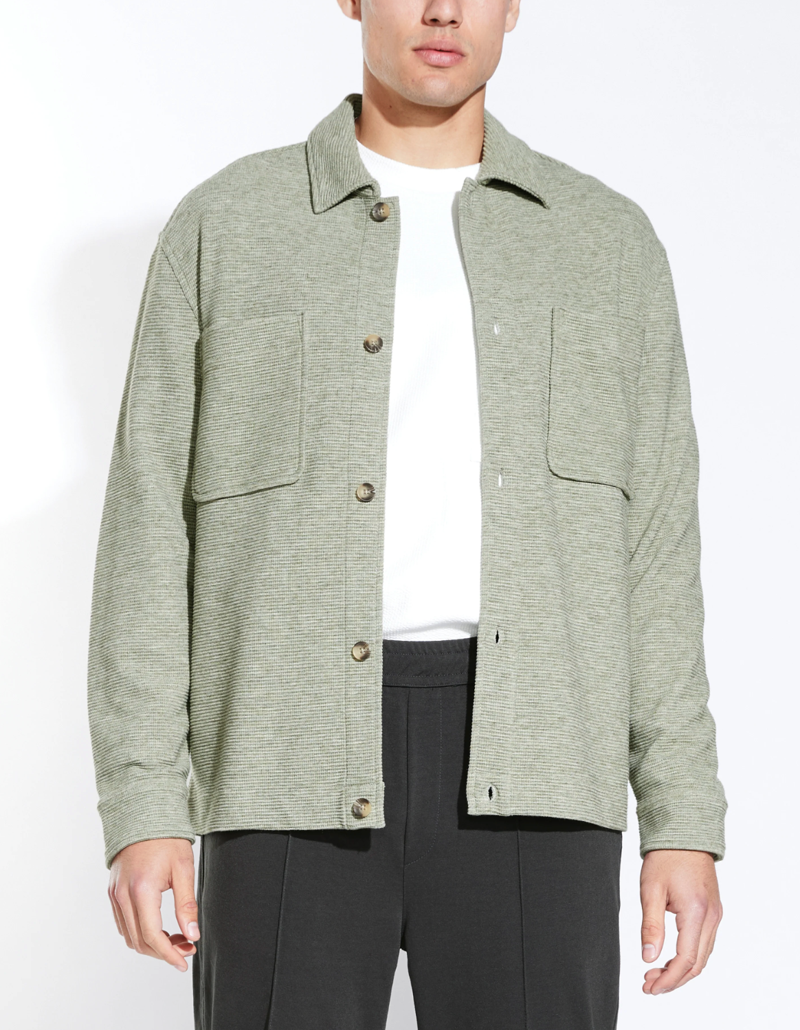 Boxy Fit Knit Overshirt