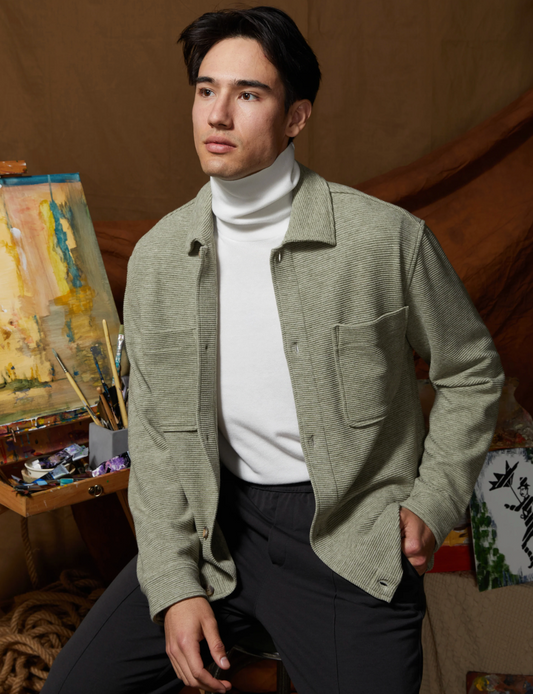 Boxy Fit Knit Overshirt