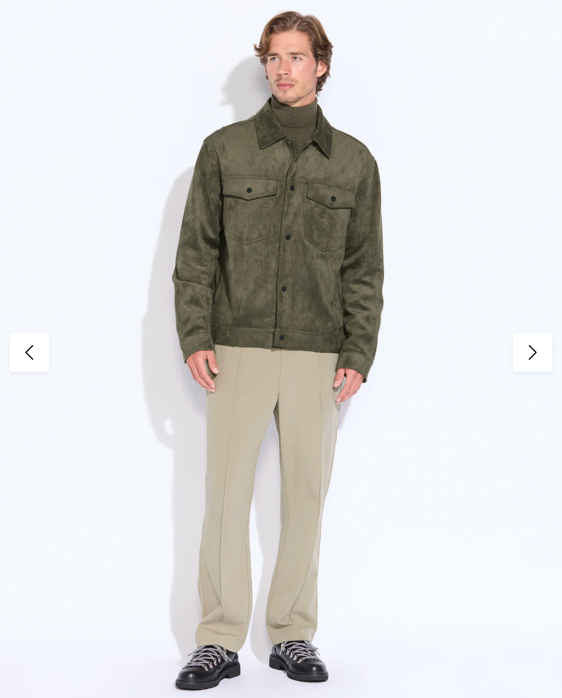 Relaxed Fit Sueded Trucker Jacket