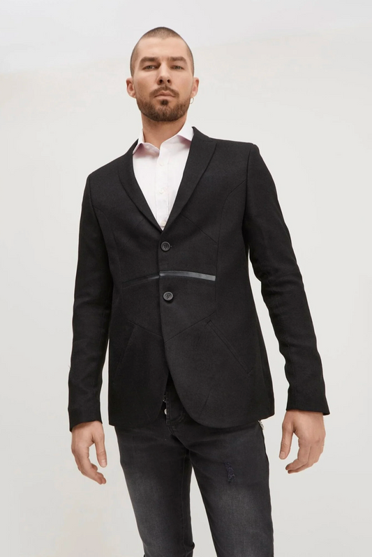 Lightweight Geometric Blazer