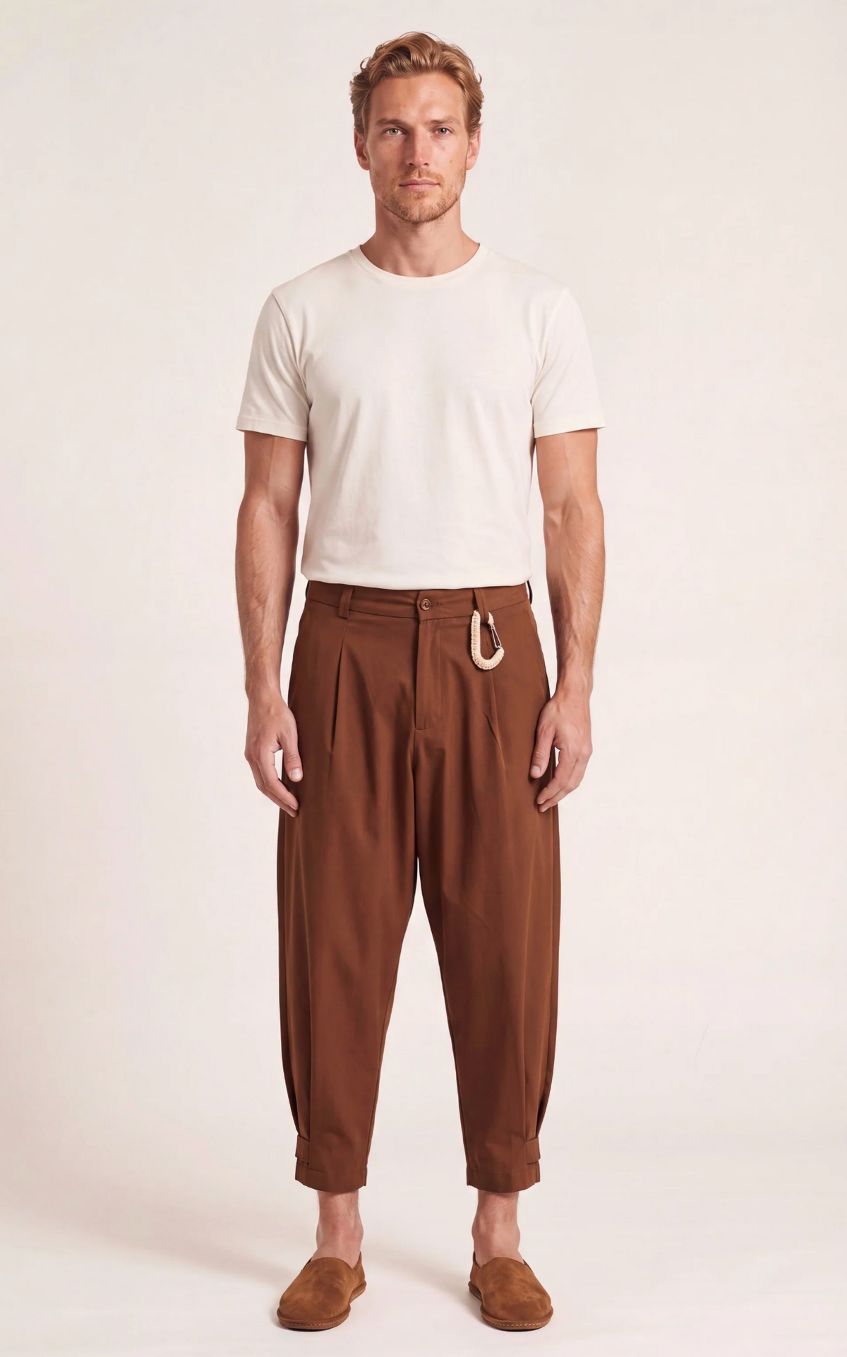 Single-Pleat Harem Casual Pants