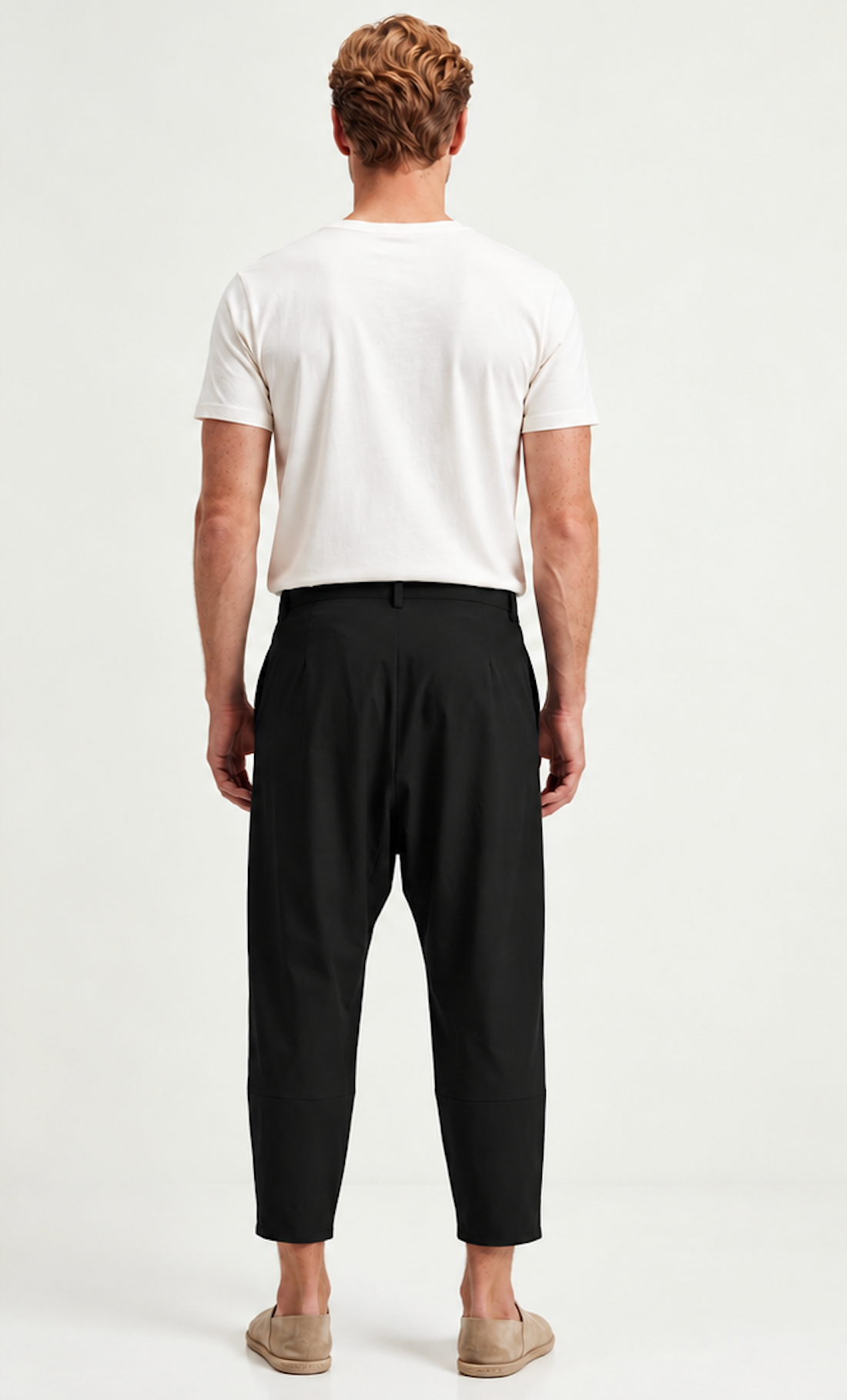 Single-Pleat Harem Casual Pants