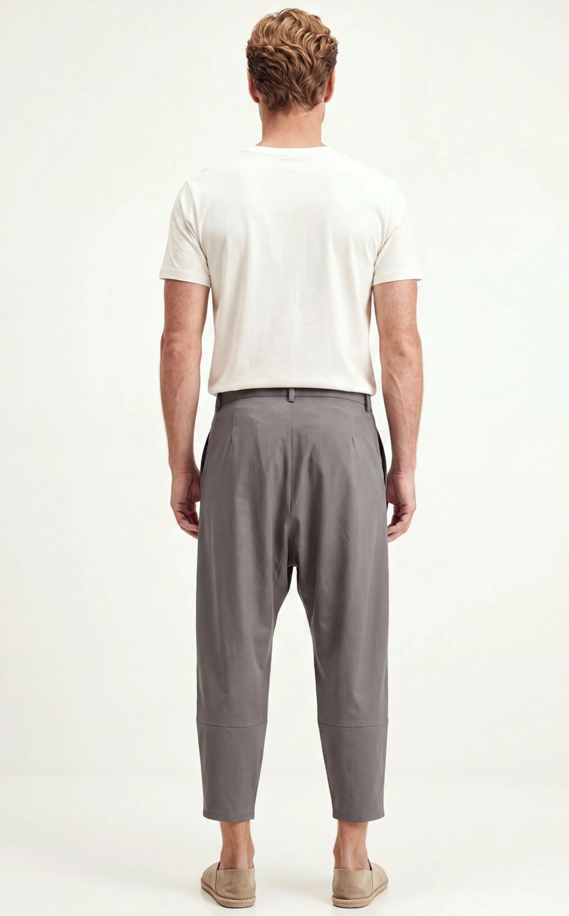 Single-Pleat Harem Casual Pants