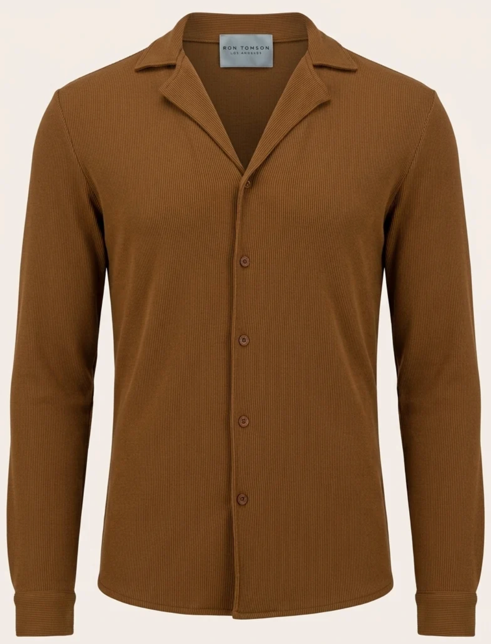 Lightweight Drapery Ribbed Shirt