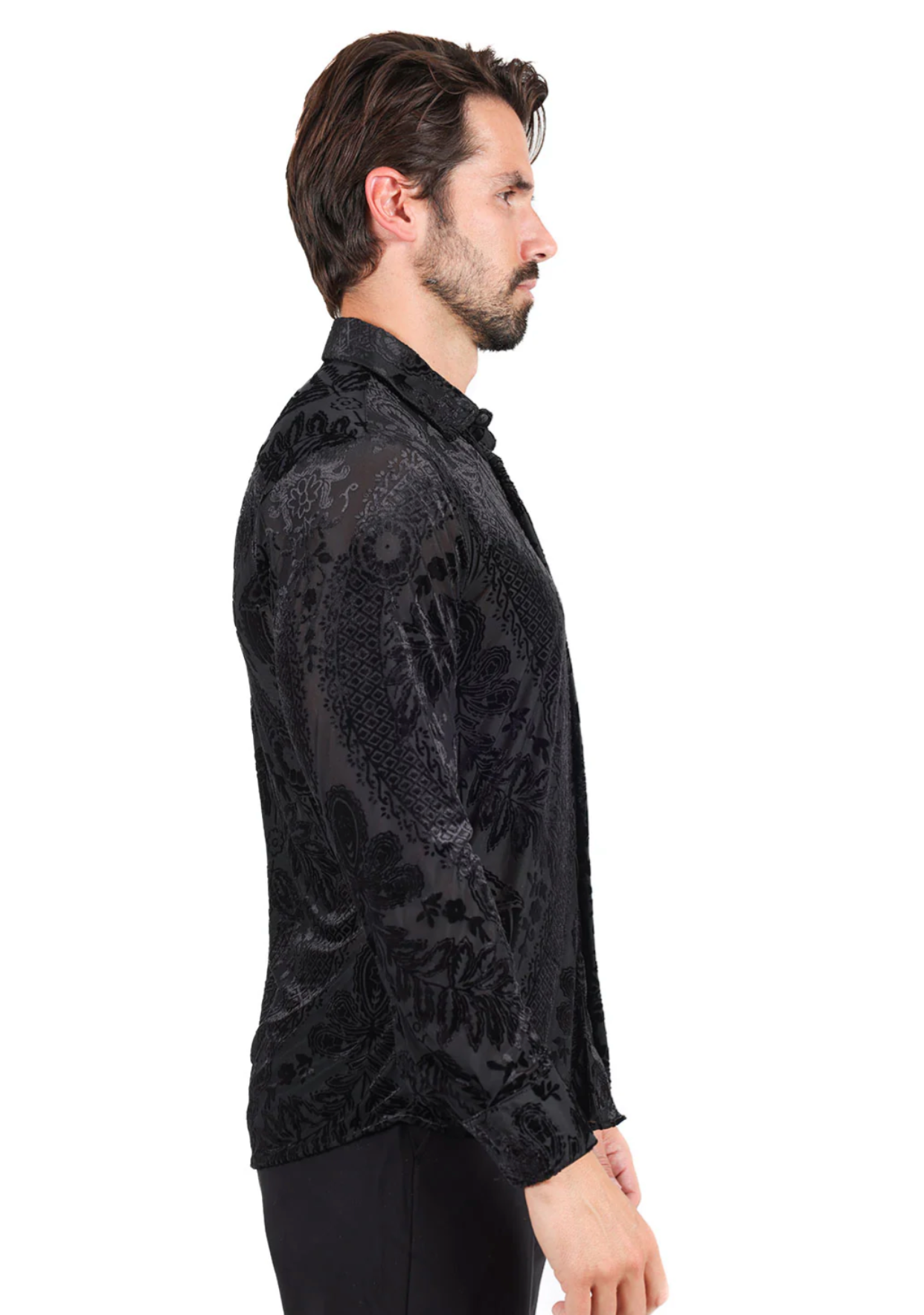 Floral Galore Long Sleeve Shirt Black