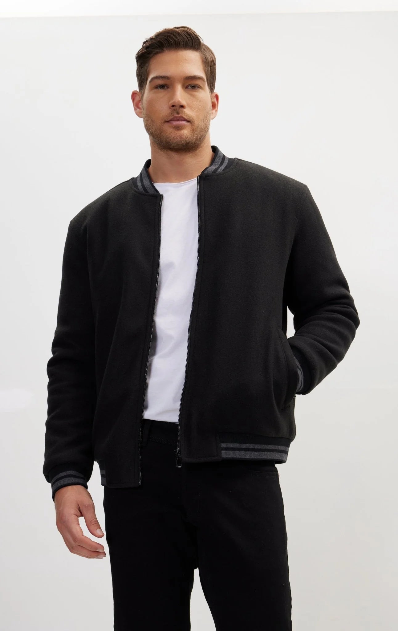 Classic Bomber Jacket - Black