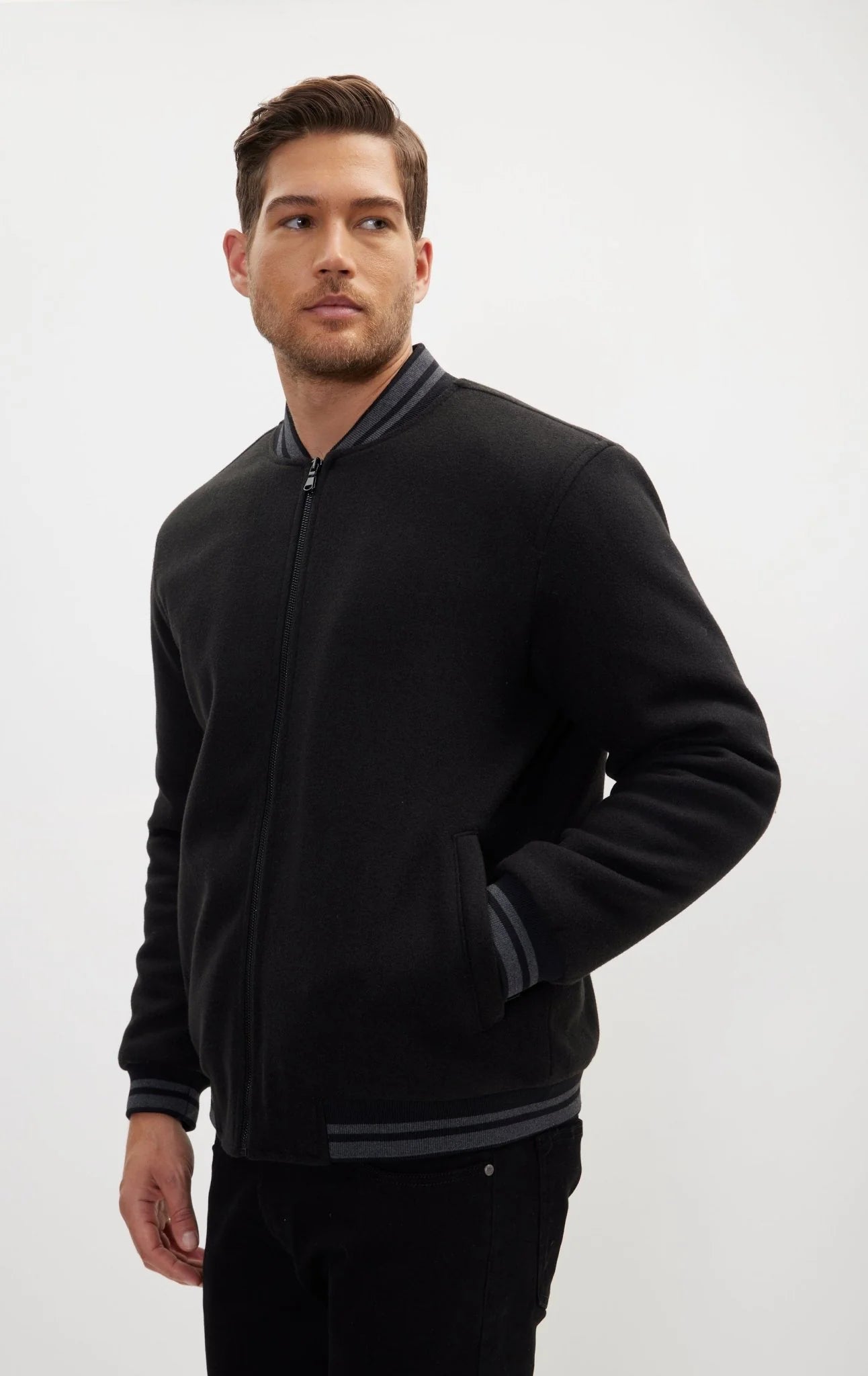 Classic Bomber Jacket - Black