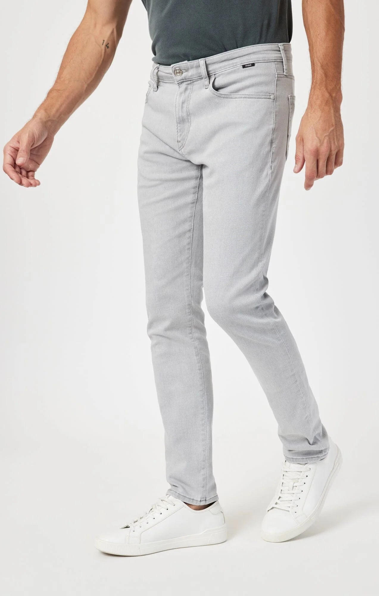 Jake Slim Leg Light Grey  Feather Blue