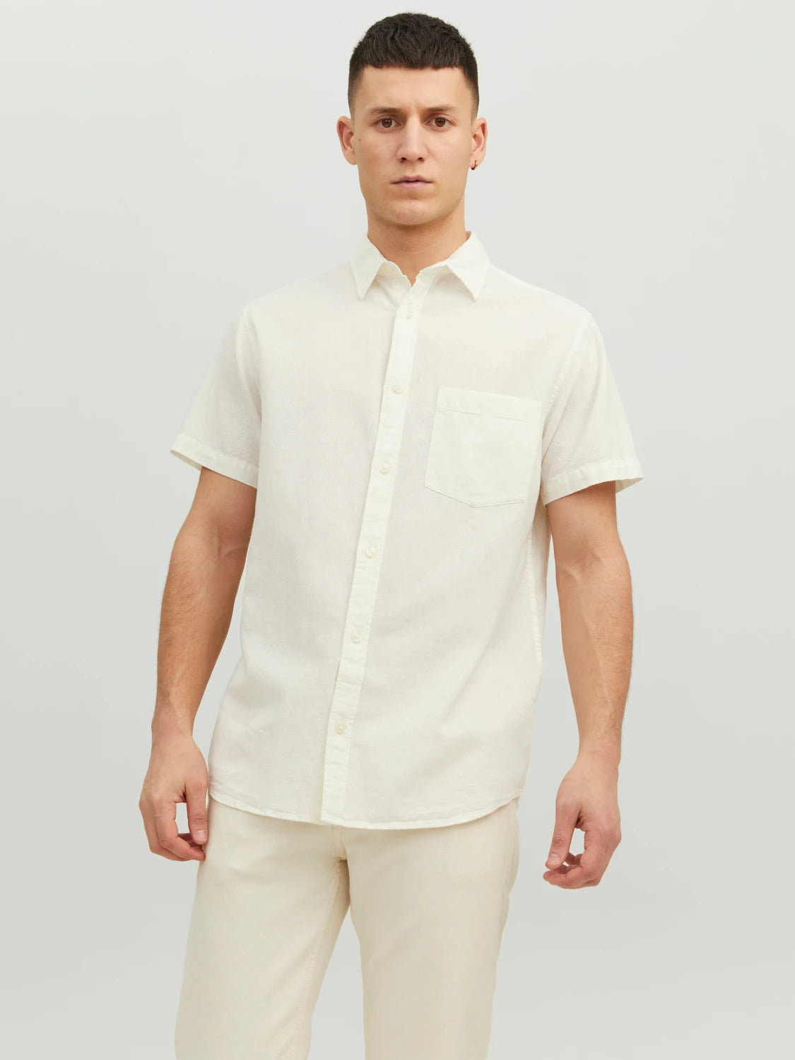 Linen Shirt Short Sleeves | White