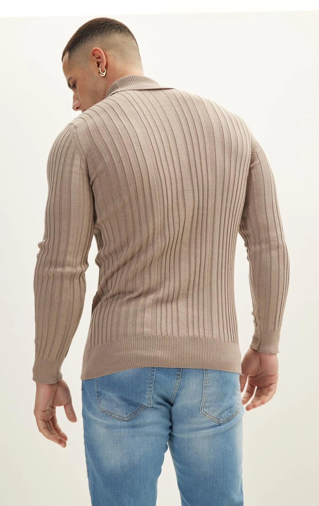 Roll Neck Ribbed Sweater Vizon