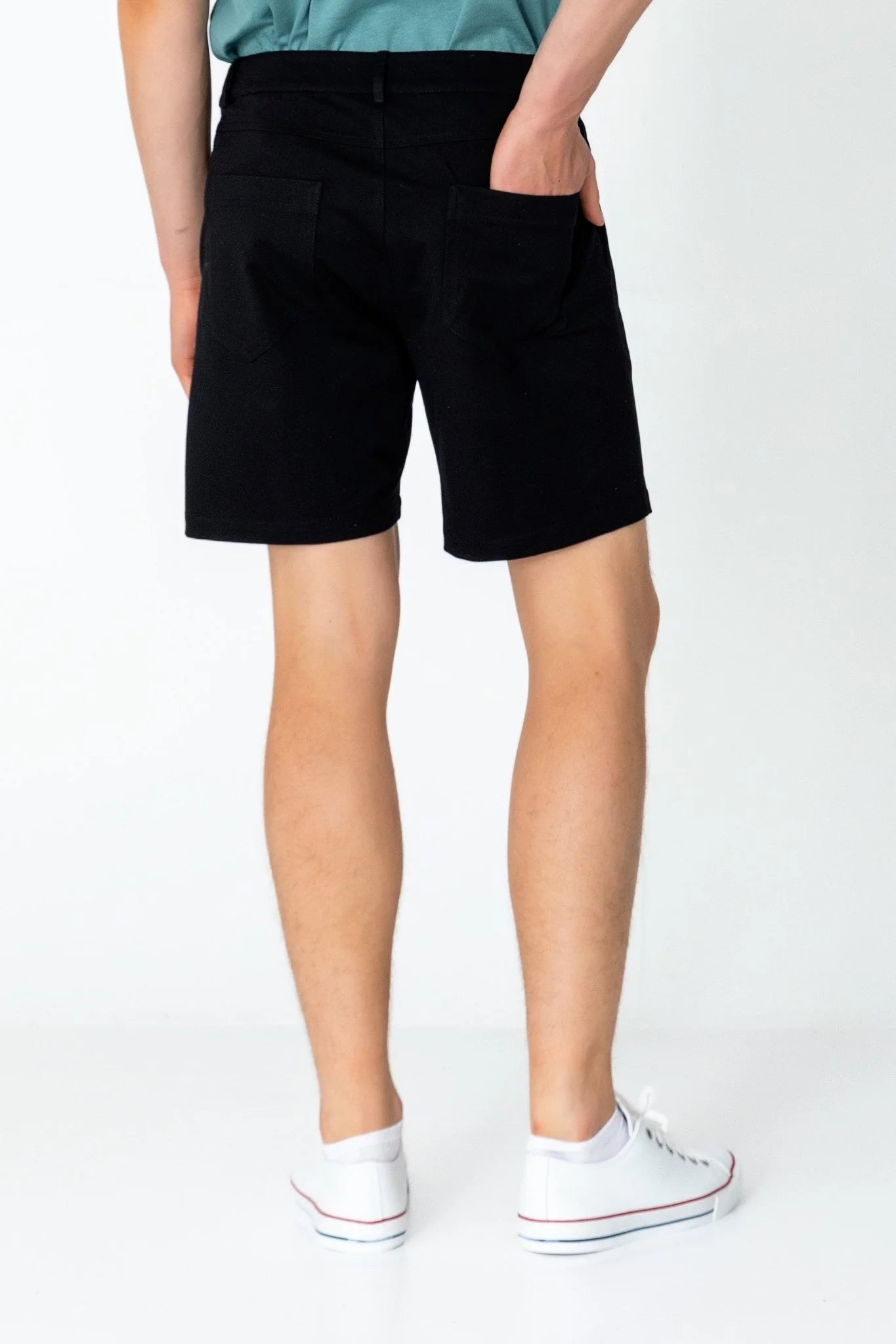 Side Pocket Lightweight Shorts - Black